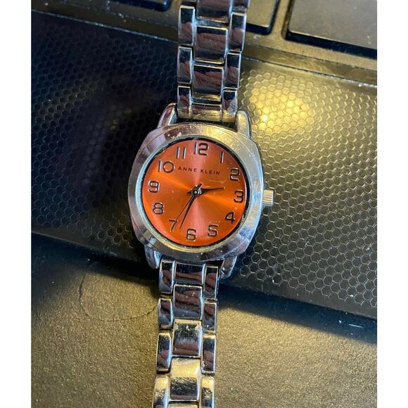 Women's Anne Klein Watch, Silver Tone with Pink Face, WR to 100ft - Picture 2 of 2